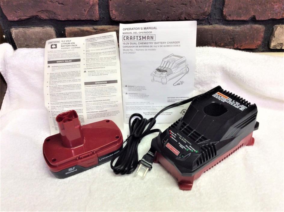 NEW Craftsman 19.2-Volt C-3 Lithium-Ion PP2011 Battery Pack & CH2021 Charger