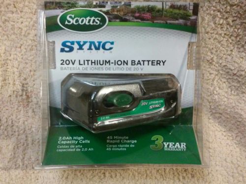 Scotts Sync 20V Lithium-Ion Battery ***** NEW!