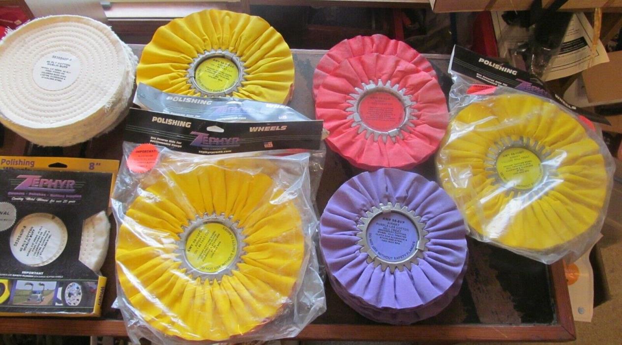 Zephyr YELLOW 10FC4~RED 58-8CD~PURPLE 58-8VP~.YELLOW 58-10MT~MUSLIN 40 PLY LOT