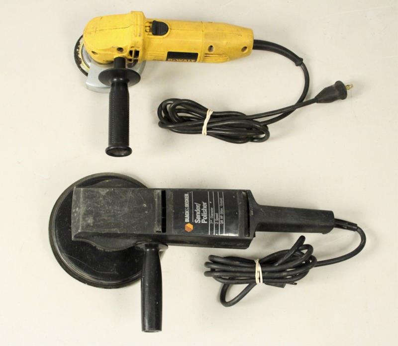 Black & Decker Sander Polisher & DeWalt Angle Grinder DW400