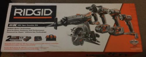 RIGID 18-Volt Lithium-Ion Cordless 5-Tool Combo Kit R9652