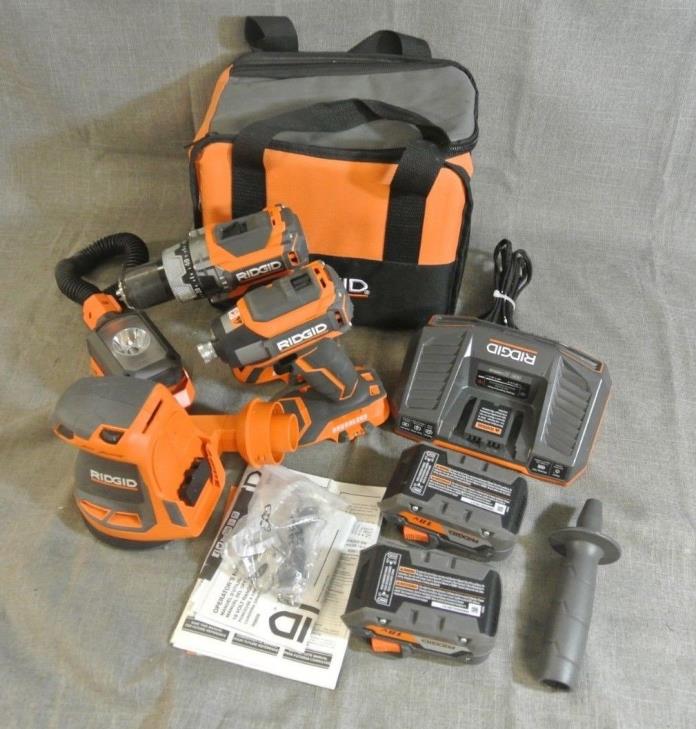 RIDGID TOOL COMBO SET IN ORANGE & BLACK BAG (68631-1 H)