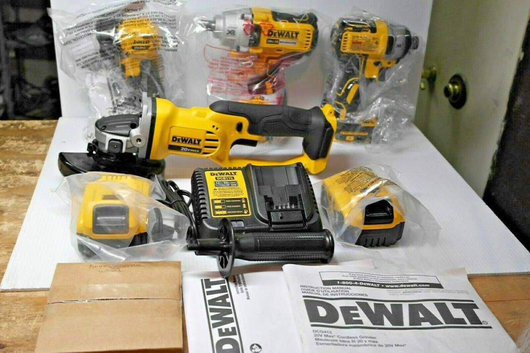 DEWALT DCK498P2 20V MAX 4-TOOL COMBO KIT (5 AH)