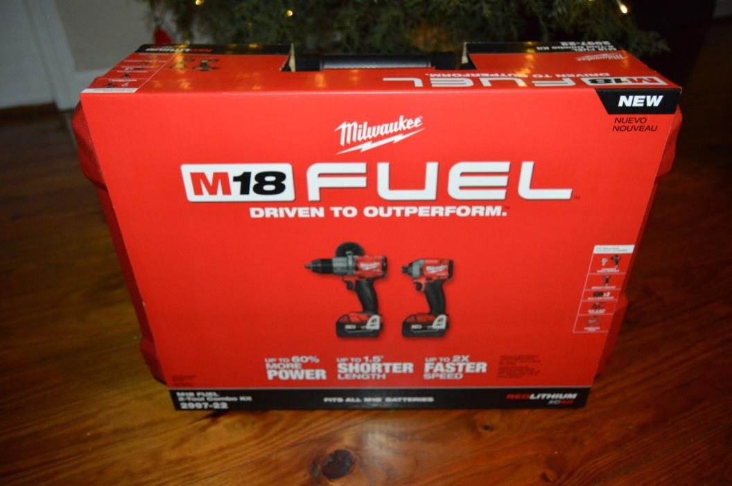 Milwaukee M18 Fuel Brushless 2997-22 Hammer Drill/Impact Driver Kit 5.0ahXC