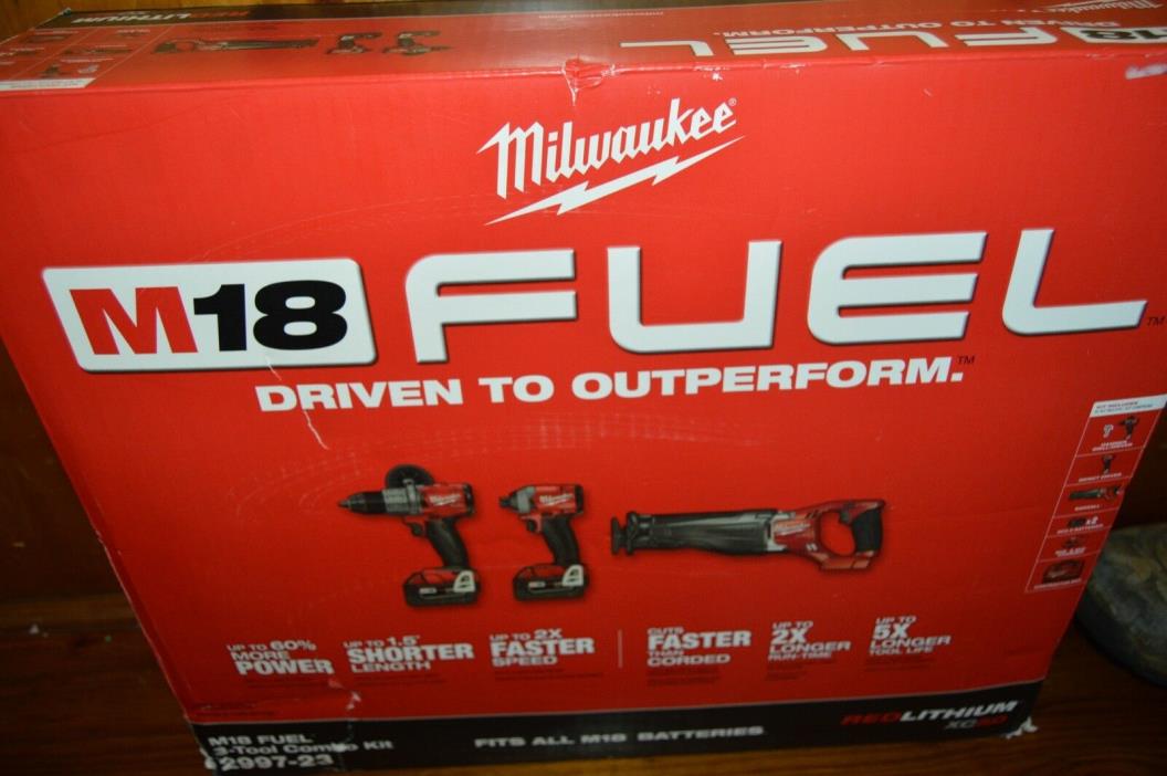 Brand New Factory Sealed Milwaukee 2997-23 3-Piece Fuel Brushless Kit 5.0AHXC