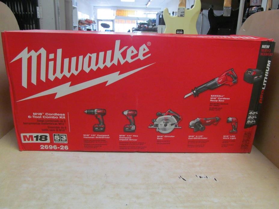 Milwaukee | 2696-26 M18™ Cordless Lithium-Ion 6-Tool Combo Kit