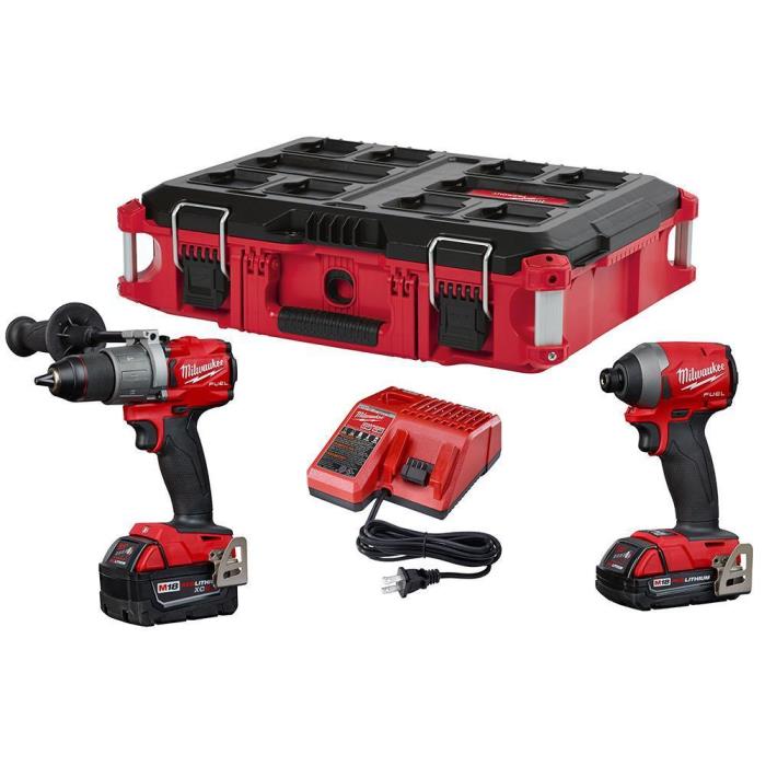 BRAND NEW Milwaukee 2997-22CXPO M18 Fuel Hammer Drill & Impact Driver Packout
