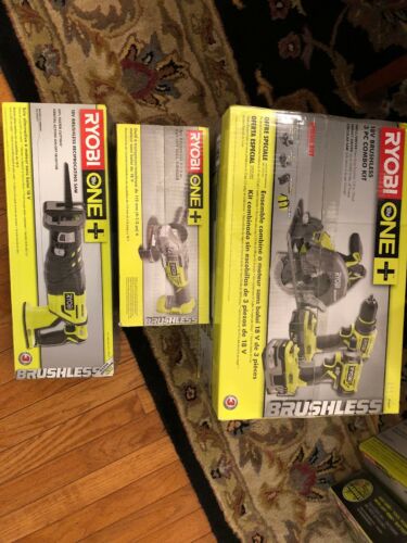 Roby One Plus 9 Bundle Drill Impact Driver Grinder Circular & Reciprocating Saw