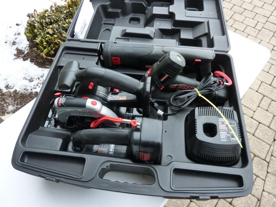 Craftsman 19.2v 4-Piece Power Tool Set with Two Batteries and Charger