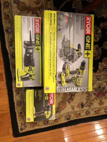 Roby One Plus 9 Brushless Bundle Drill Impact Driver & Wrench Circular& Reci Saw