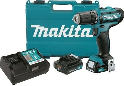 Makita 12-Volt Max CXT Lithium-Ion 3/8 in. Cordless Driver Drill Kit with (2)