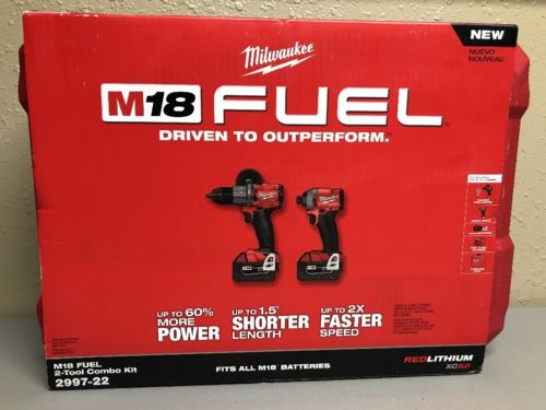 Milwaukee 2997-22 M18 FUEL 18V Lithium-Ion Brushless Cordless Hammer Drill (NEW)