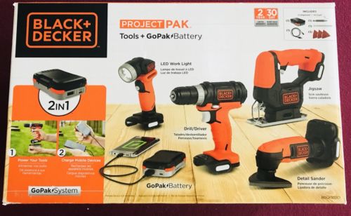 Black & Decker GoPak 4-Tool Combo Kit BDCK502C1 New
