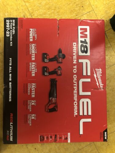 Milwaukee 2997-23 GEN 3 M18 FUEL 3-Tool Combo Kit !!free Shipping!!