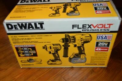 NIB 2018 Dewalt Dck299d1t1 FLEX-VOLT 60V Cordless Brushless Combo Tool Kit