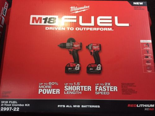 Milwaukee M18 Fuel 2-tool Combo Kit Hammer Drill And Impact 2997-22