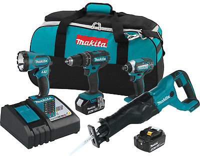 NEW MAKITA XT440 18V LXT Lithium-Ion 4-Pc.Combo Kit (Authorized Dealer)