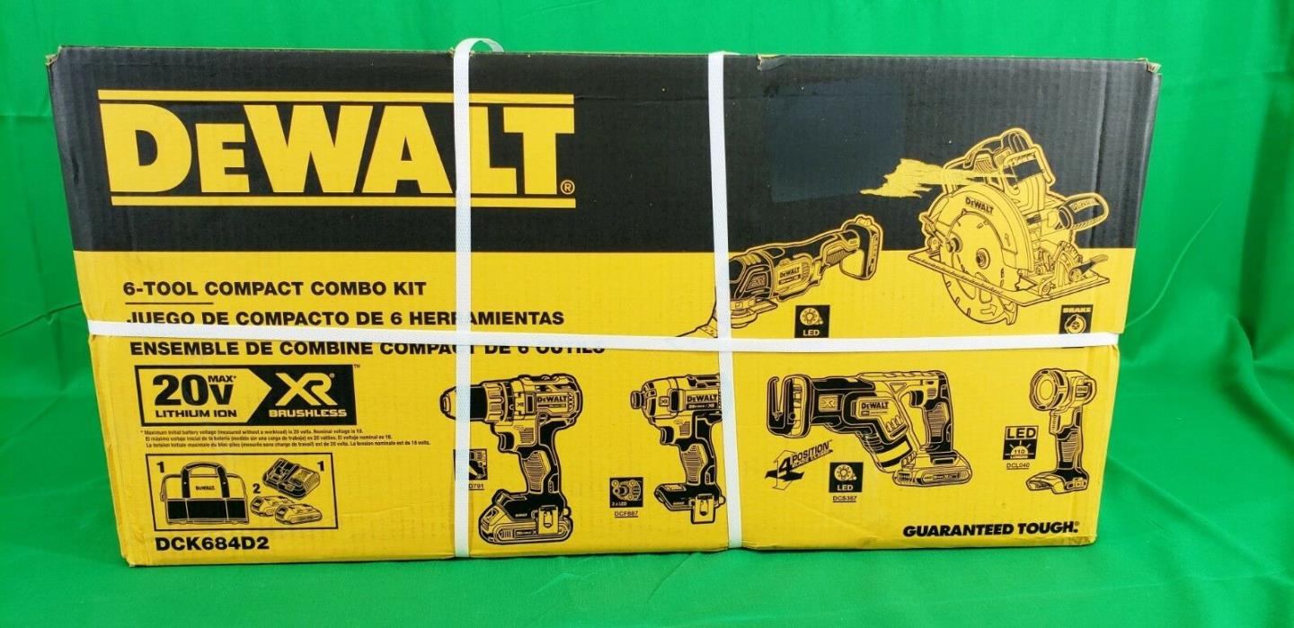 DEWALT XR 6-Tool 20-Volt Max Lithium Ion Brushless Kit - DCK684D2(19824-1LKE)