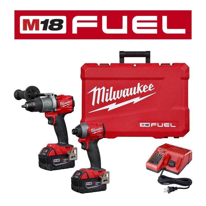 Milwaukee 2997-22 M18 FUEL 18-Volt Lithium-Ion Brushless Cordless Hammer Drill
