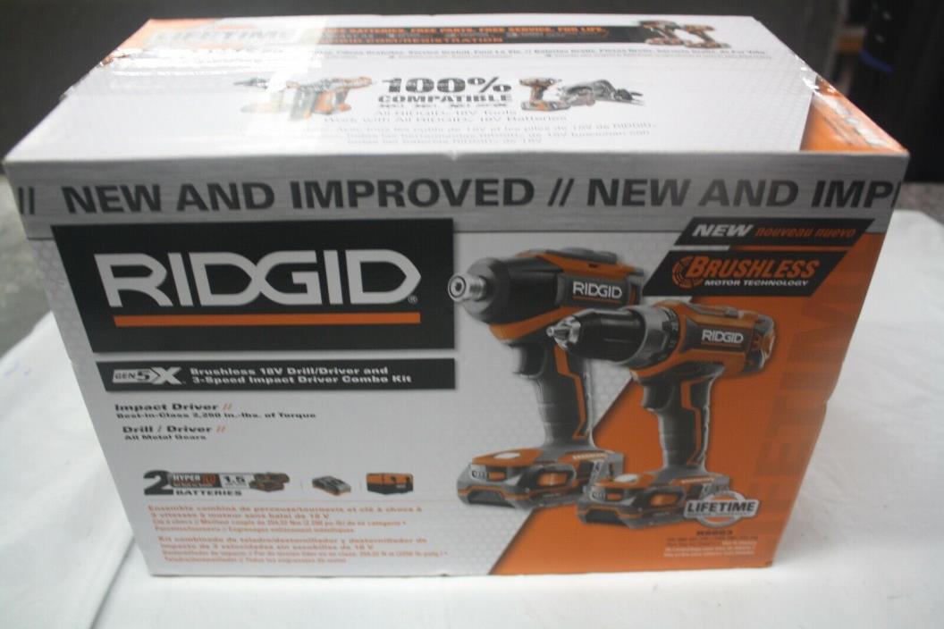 RIDGID R9603 18V 3-Speed Impact Driver Combo Kit BRAND NEW
