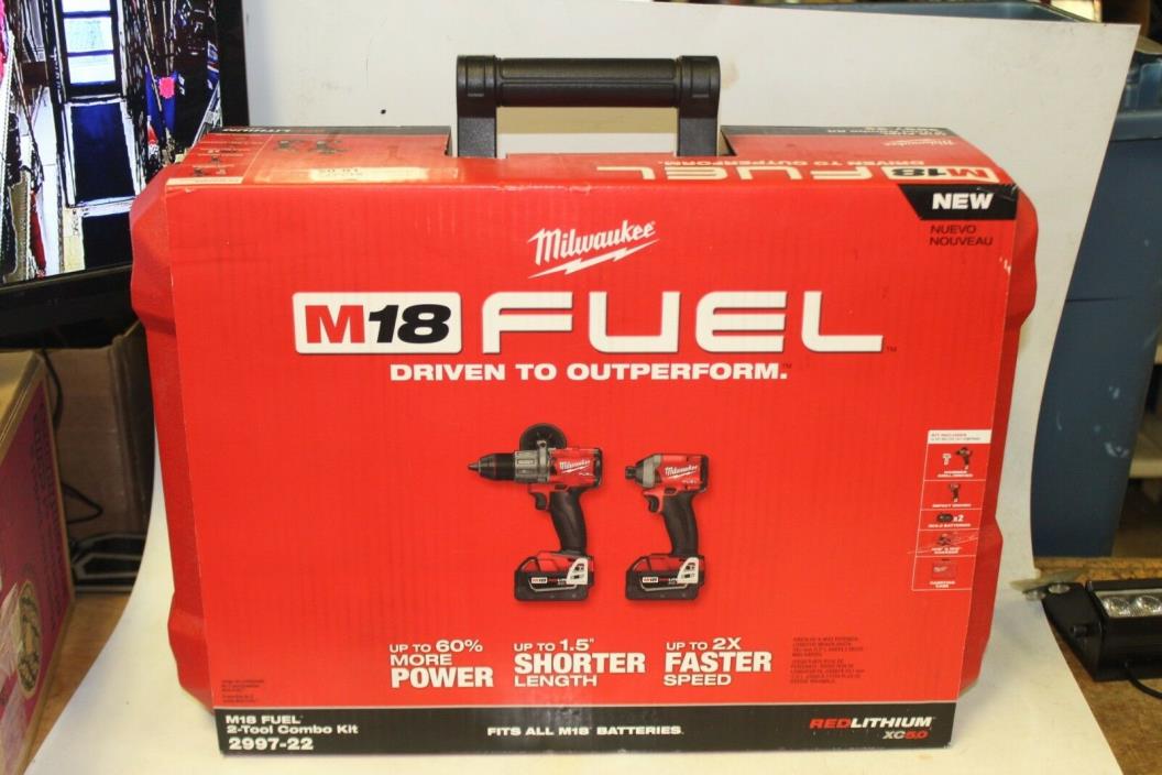Milwaukee 2997-22 18V Brushless Cordless Hammer Drill & Impact Driver Kit NEW!