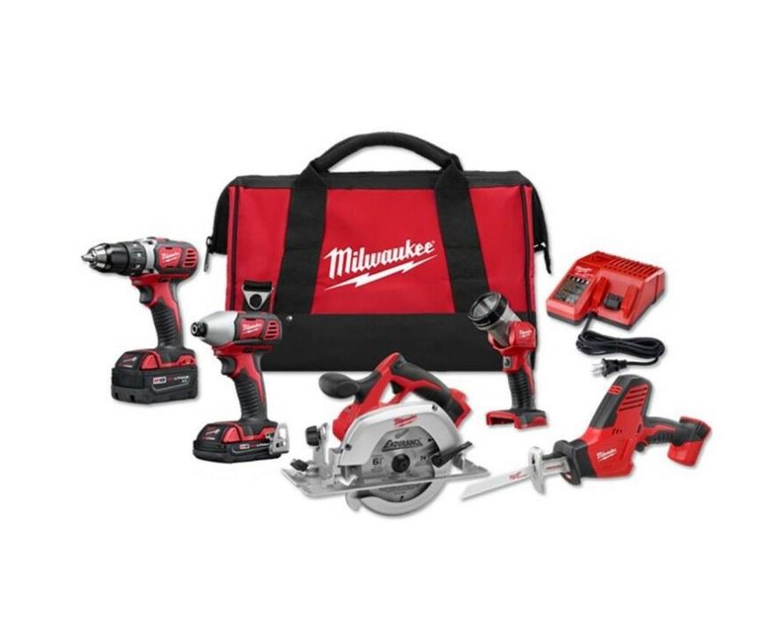M18 18-Volt Lithium-Ion Cordless Combo Tool Kit (5-Tool) with (1) 3.0Ah and (1)