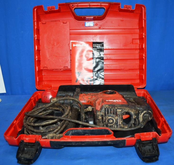 HILTI TE 16-C ROTARY HAMMER WITH CASE, CHUCK, GREASE, Well Used - Works Great