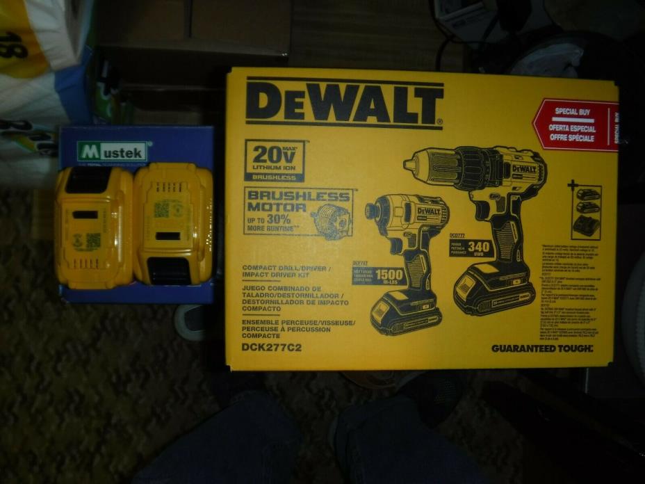 DEWALT DCK277C2 20V Compact Drill & Impact Driver Brushless / 2-DCB206 Batteries