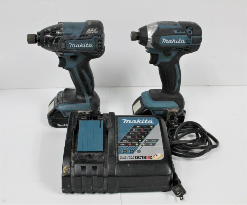 Makita XDT11 Impact Driver XDT08 Impact Driver Set W/2 Batteries and Charger