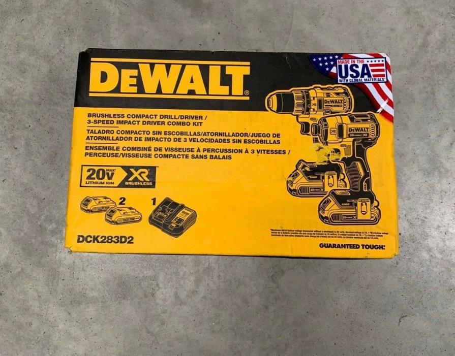 Dewalt DCK283D2 20V Li-Ion Brushless Drill Driver & Impact Driver Set