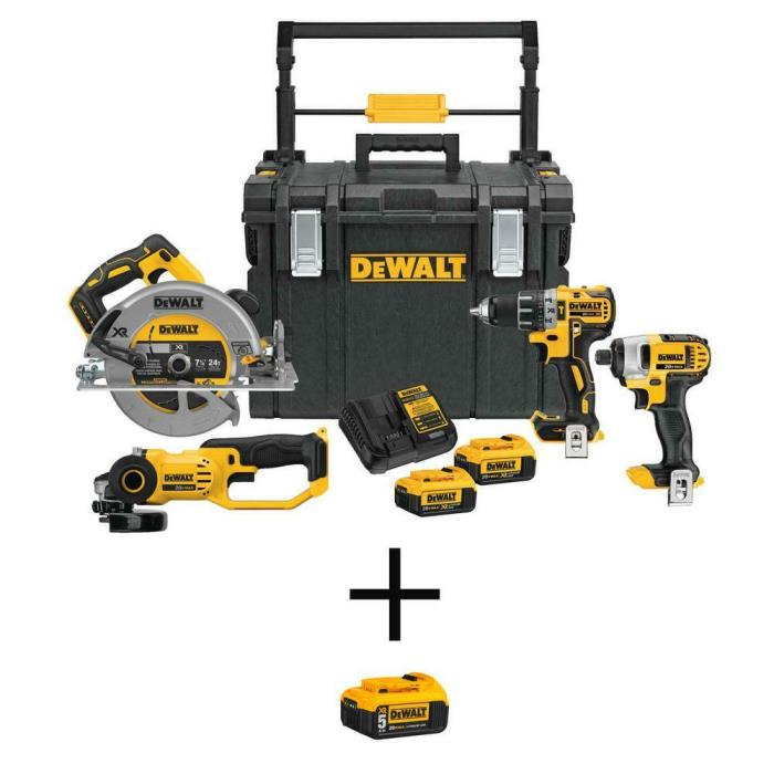 DEWALT 20V MAX Brushless Hammer Drill/Impact Driver/Circular Saw/Angle Grinder