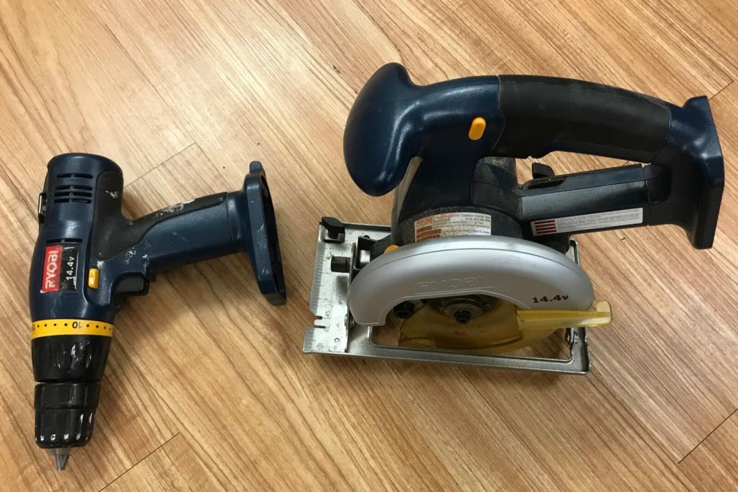 Ryobi 14.4v Cordless Tool Lot - Drill/Driver, Circular Saw
