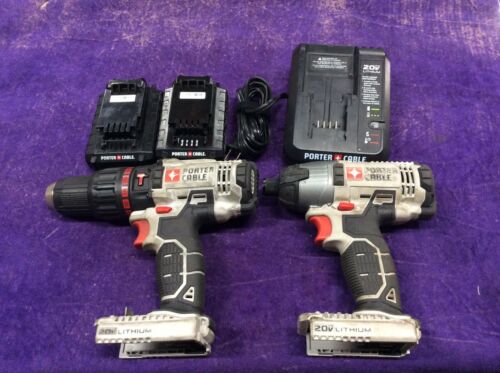 Porter Cable PCC641 PCC621 Drill Impact 2 Battery Combo