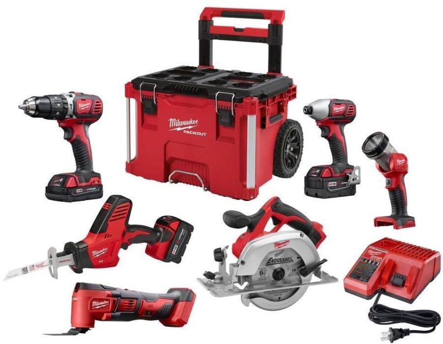 Milwaukee 2697-26PO M18 6-Tool Packout Combo Kit NEW