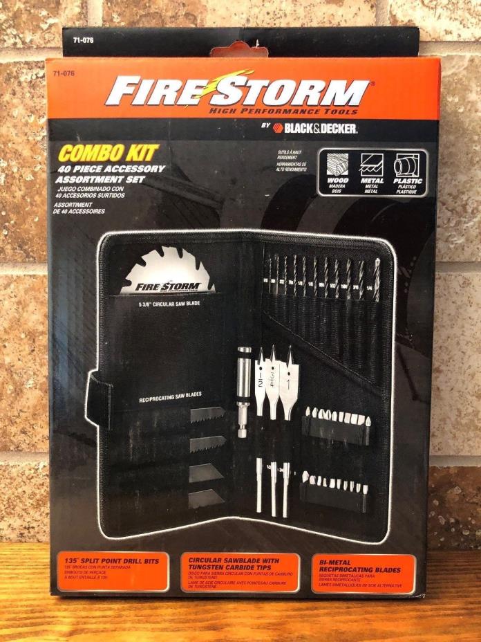 Black & Decker Firestorm 40 piece Accessory Set- Drill bits, Saw Blades