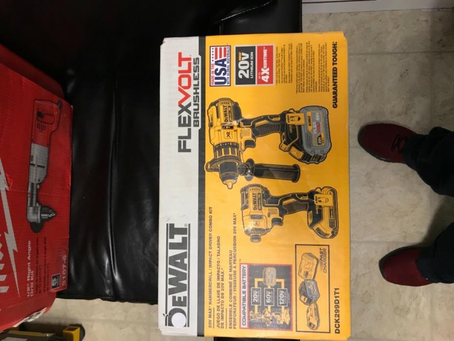DeWALT DCK299D1T1 FLEX VOLT 60v/20v BRUSHLESS HAMMER DRILLE/DIVER KIT NEW IN BOX