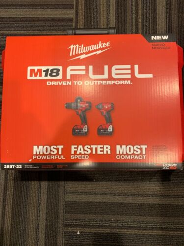 Milwaukee 2897-22 M18 Fuel 2-Tool Combo Kit. Lithium Ion Batteries 5.0