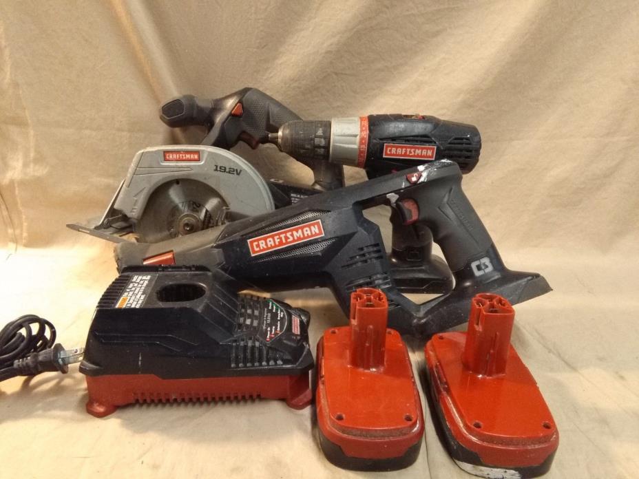 Craftsman 3pc set- Drill/Driver, Circular Saw, Reciprocating Saw