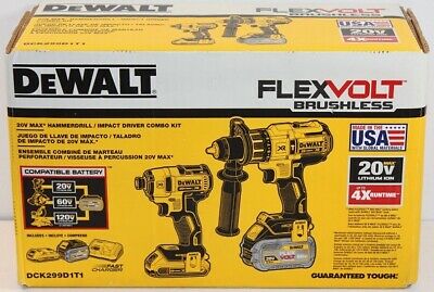 DeWalt DCK299D1T1 Flexvolt 60v Max/20v Max Li-Ion XR Brushless Combo Kit
