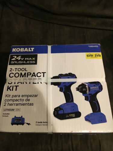 KOBALT 24V MAX LI-ION BRUSHLESS 2-TOOL COMPACT STARTER KIT