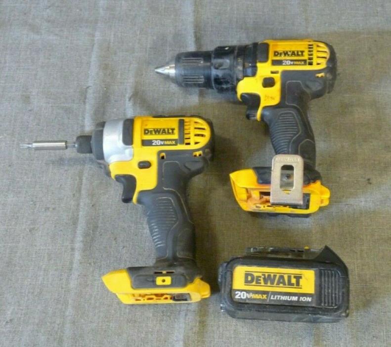 DEWALT DCD780 20V 1/2'' DRILL DRIVER DCF885 1/4'' IMPACT DRIVER (102817-4 H)