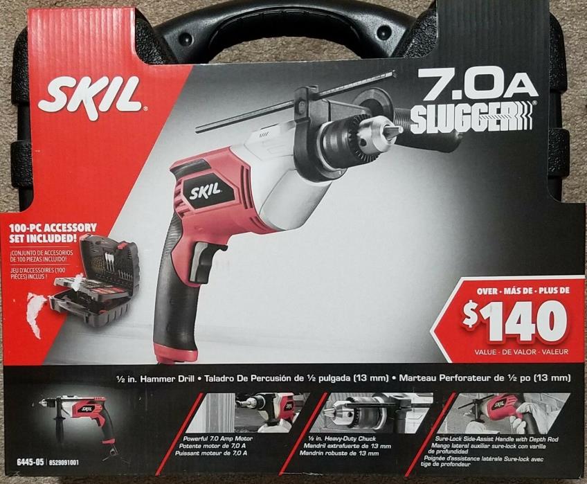 SKIL 1/2-in Corded Hammer Drill 7A 100-pc accessory kit New!