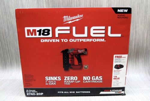 NEW Milwaukee 2740-20P M18 FUEL 18ga Brad Nailer With Battery