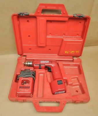 Vtg Milwaukee 3/8 Hole Shooter Drill 0384-1 Drill Tool 7.2 V, Case, Dead Battery
