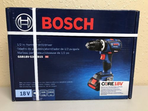 BOSCH CORE 18V GSB18V-535CB15 1/2 Hammer Drill/driver Kit