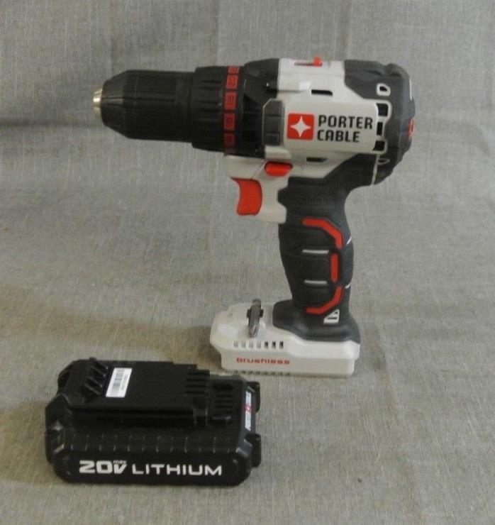 PORTER CABLE PCC608 1/2'' 20V BRUSHLESS DRILL W/BATTERY (100622-1 H)