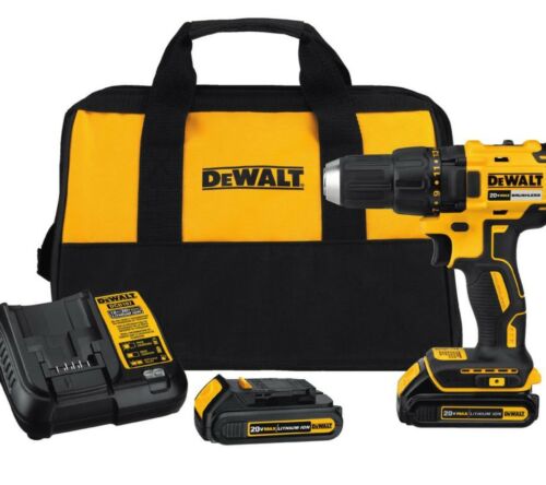 20-Volt MAX Lithium-Ion Cordless 1/2 in. Drill/Driver Bundle Kit Tool By DEWALT