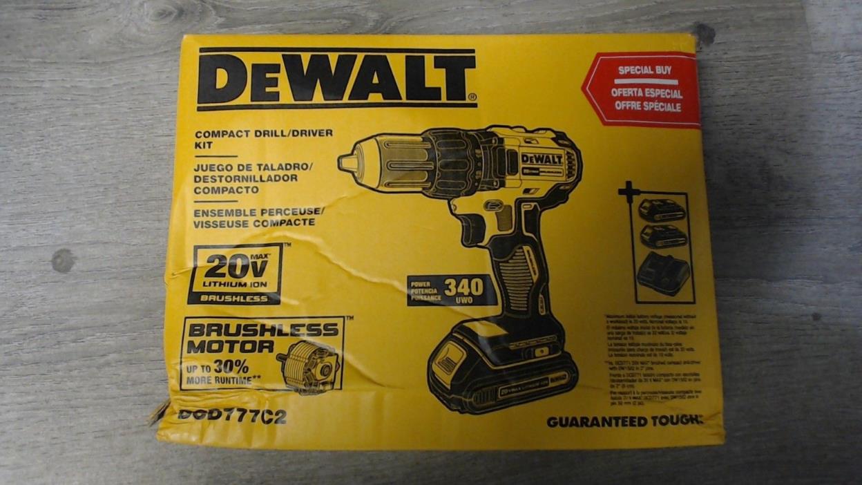 DEWALT DCD777C2 20V MAX LI-ION BRUSHLESS DRILL