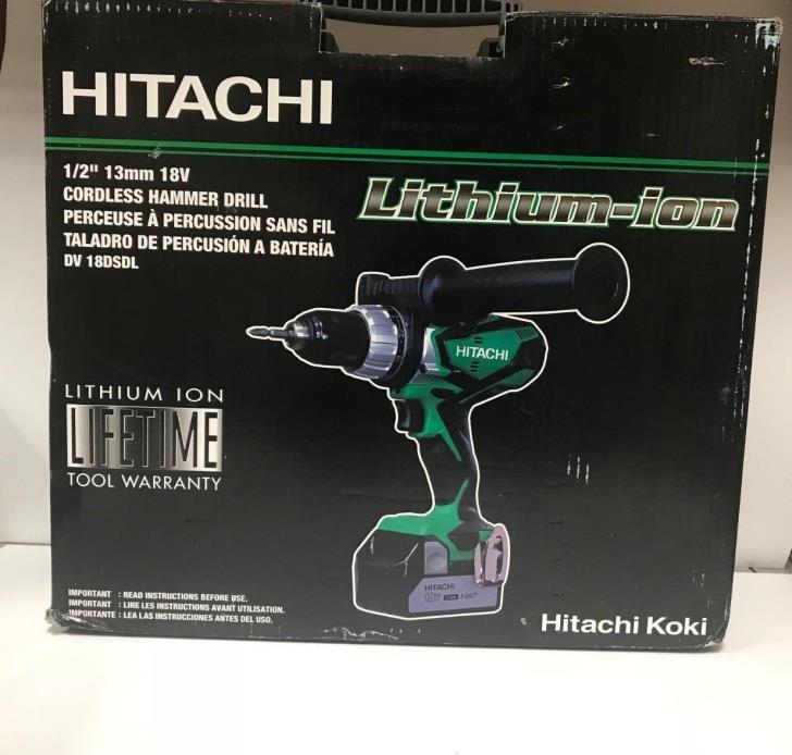 Hitachi DV18DSDL 18-Volt Lithium Ion Hammer Drill 3.0Ah