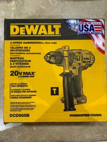 DEWALT DCD985B DCD985 20-volt Max Lithium Ion 1/2-Inch Hammer Drill/Drill Dri...